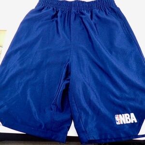 NBA Basketball Shorts Royal Blue Men's Size Medium Logo Vintage Sports Apparel